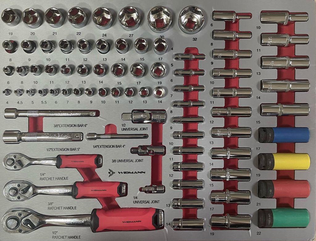 WIDMANN MAX EDITION TOOLS CABINET 7/7 PRO TOOLS - NEW TOOLS -  RED