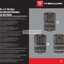 88-piece 1/2″ Bit Socket Sets: Spline, Internal Hexagon, T-Star