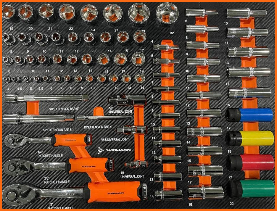 WIDMANN TOOLS CABINET - 7 LAYERS - ORANGE