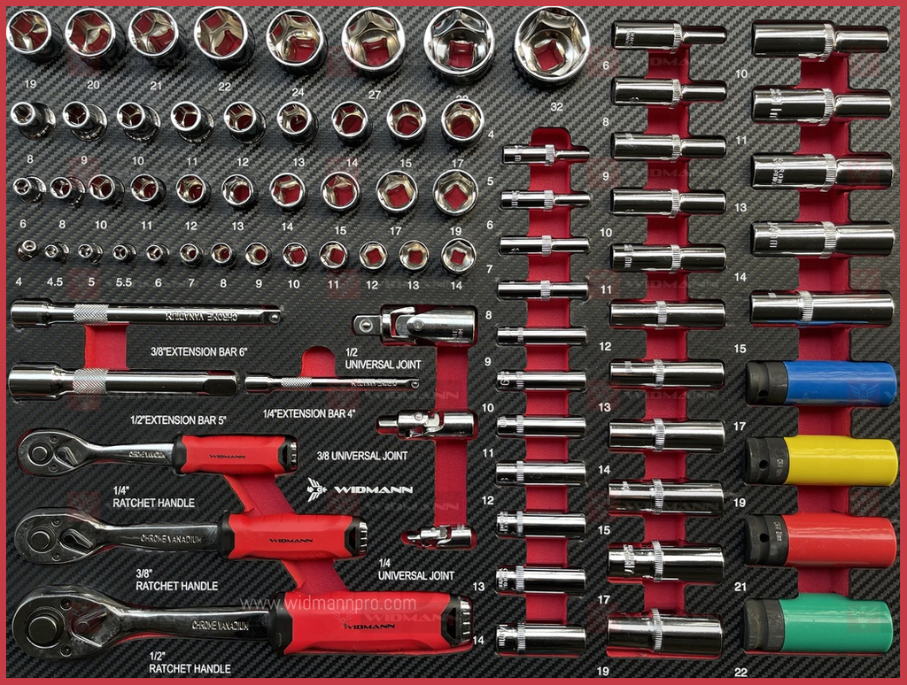 WIDMANN TOOLS CABINET - 8 LAYERS - RED